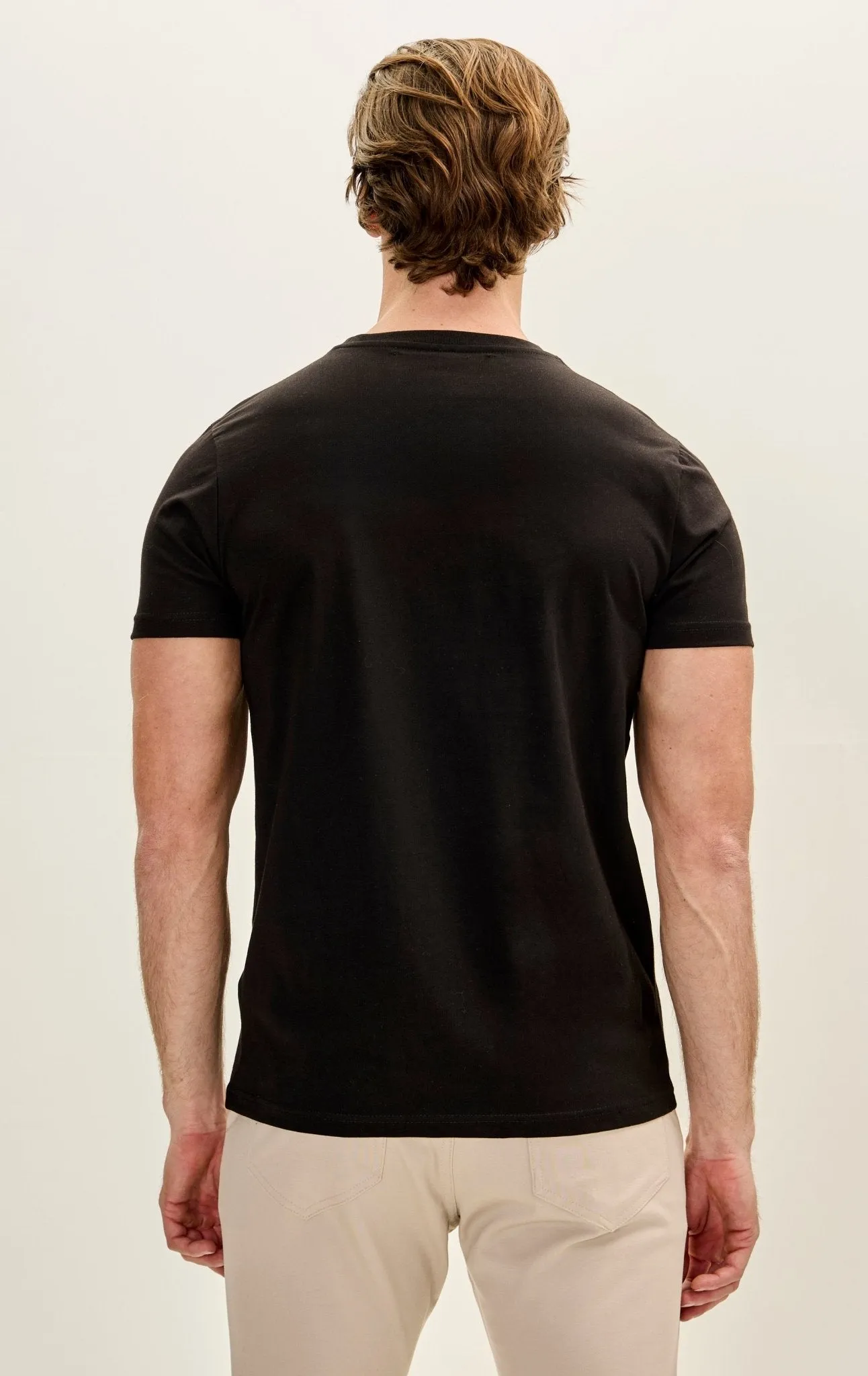 100% Cotton Crew-Neck T-Shirt - Black
