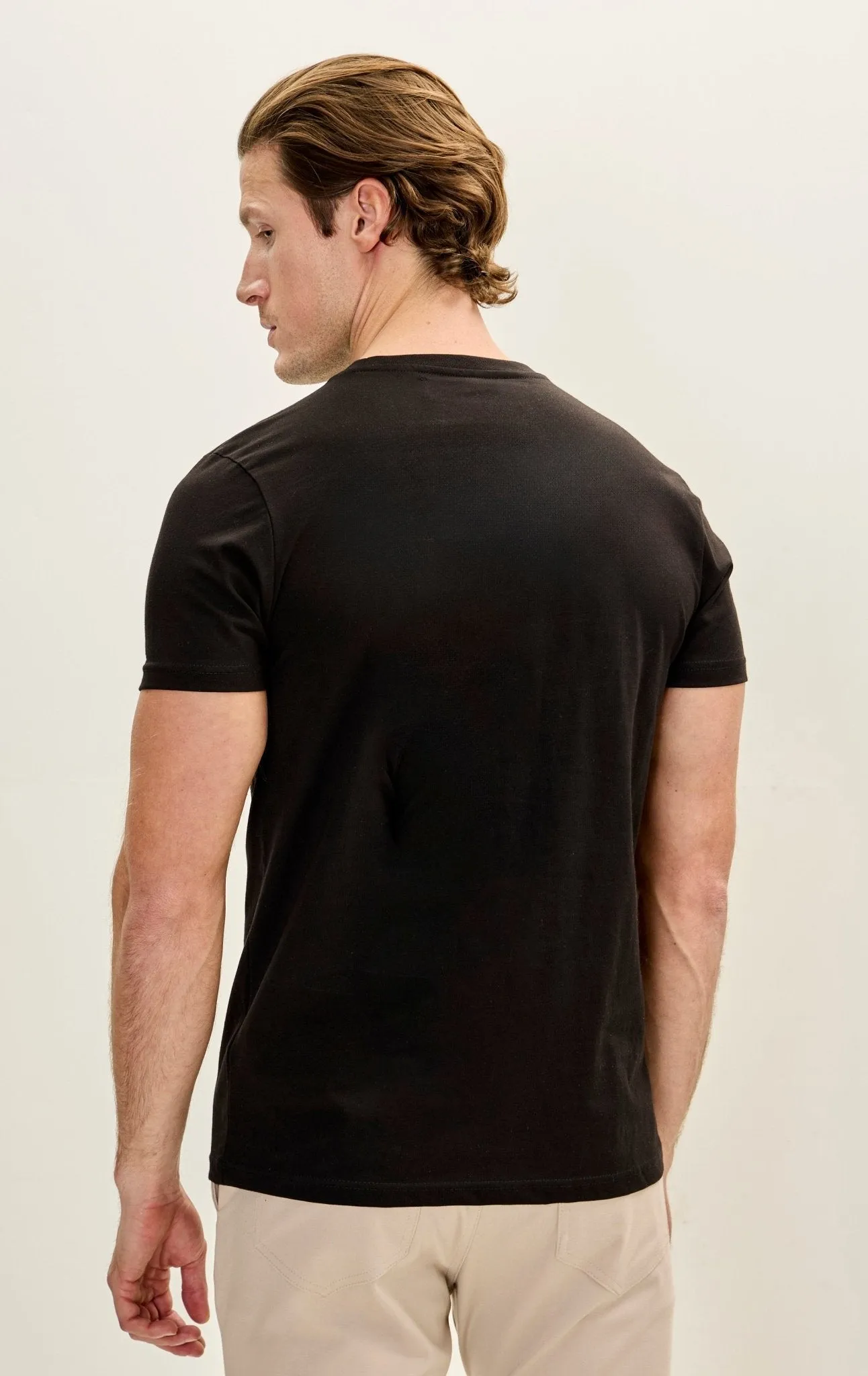 100% Cotton Crew-Neck T-Shirt - Black