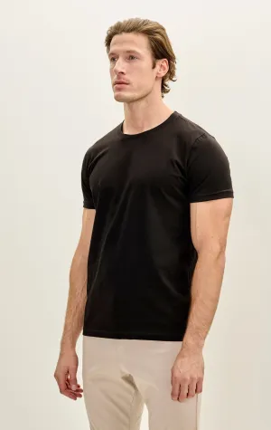 100% Cotton Crew-Neck T-Shirt - Black