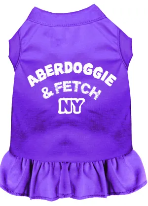 Aberdoggie Ny Screen Print Dress Purple Sm