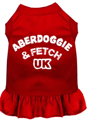 Aberdoggie Uk Screen Print Dress Red Xs