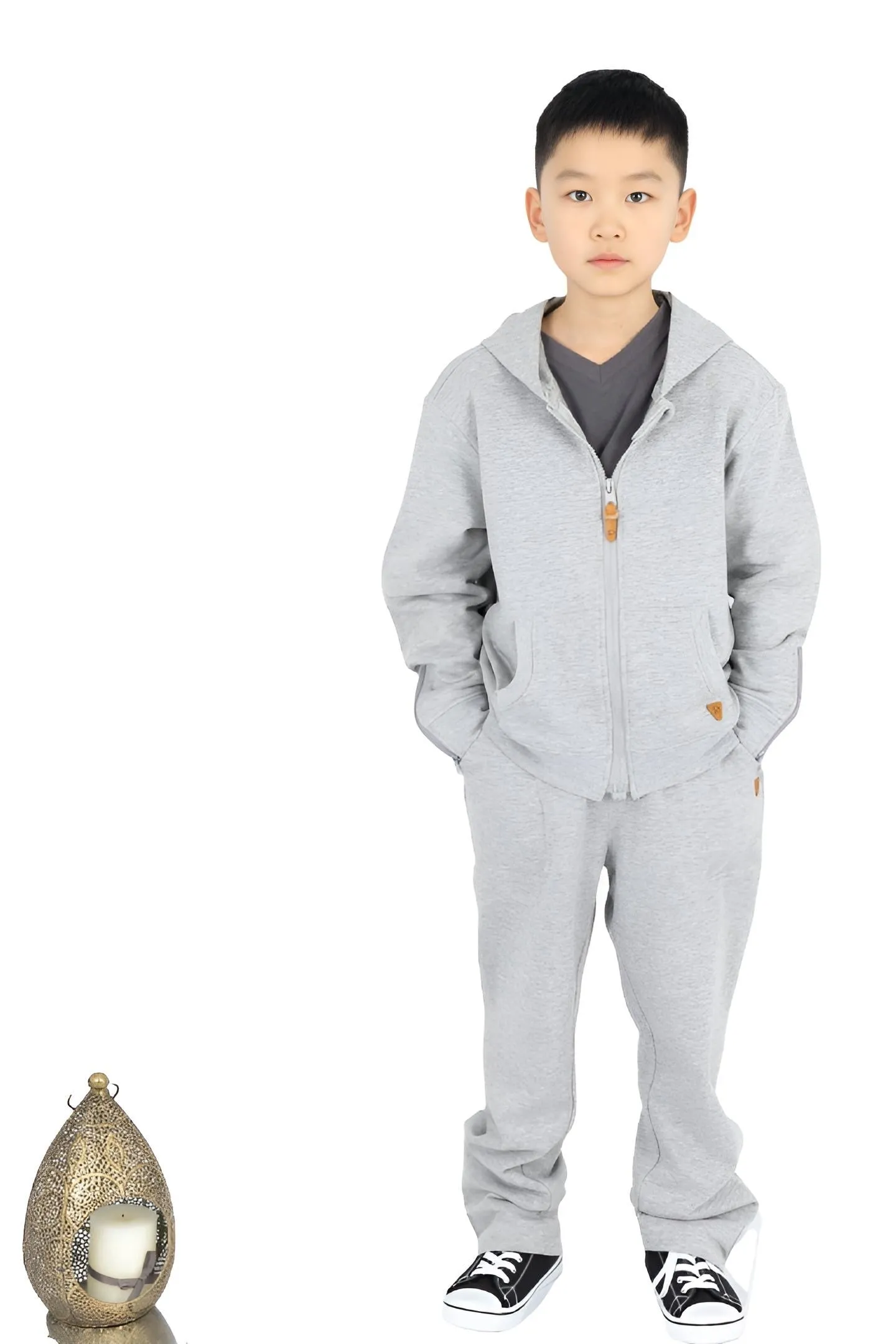 Adaptive Kids Sweatpants: Adjustable Elastic Waist, Zippered Sides for Easy Undressing