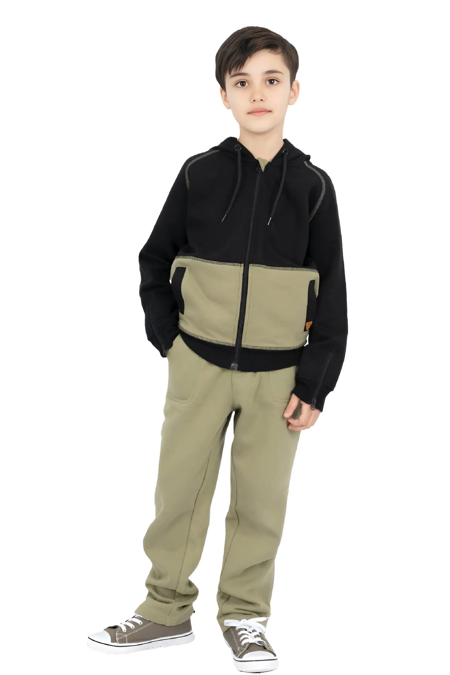 Adaptive Kids Sweatpants: Adjustable Elastic Waist, Zippered Sides for Easy Undressing
