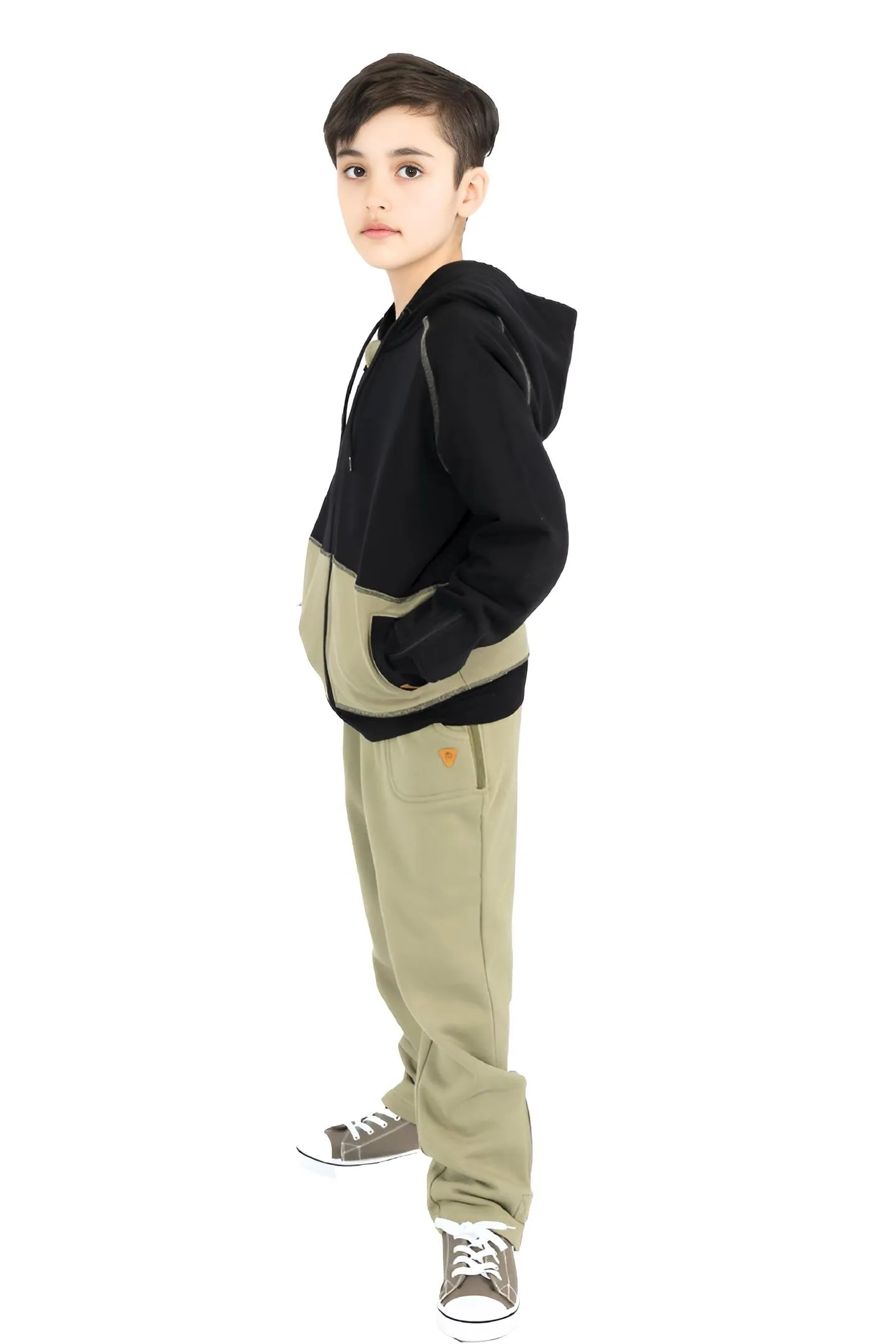 Adaptive Kids Sweatpants: Adjustable Elastic Waist, Zippered Sides for Easy Undressing