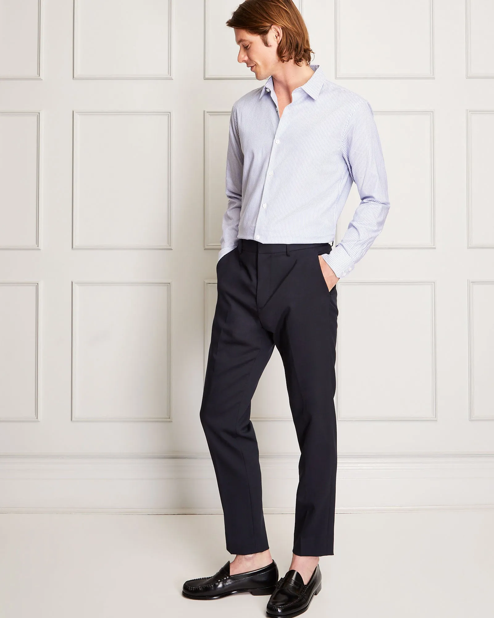 Albini Egyptian Cotton Stripe Dress Shirt