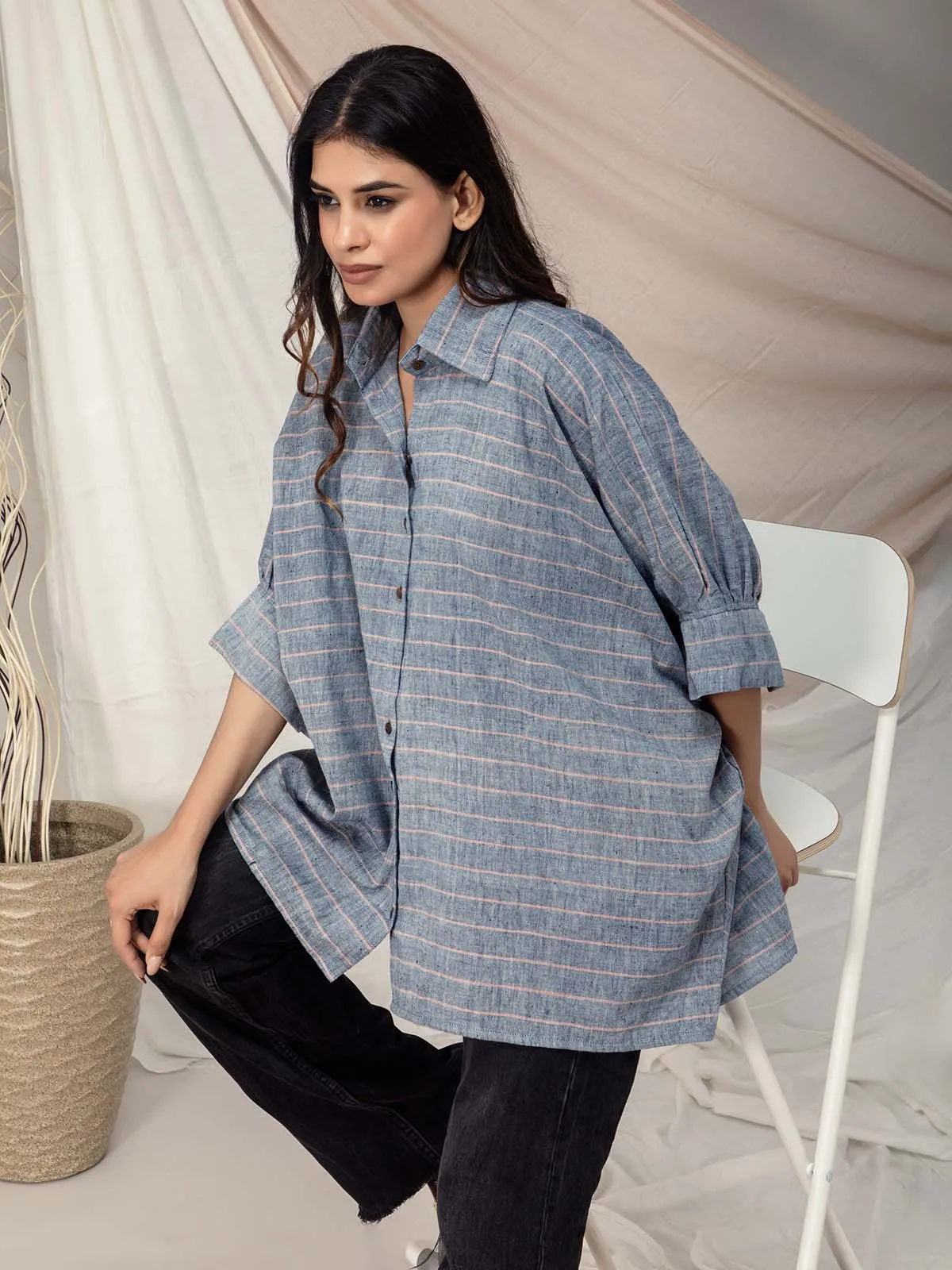 Anti Fit Blue Stripe Shirt