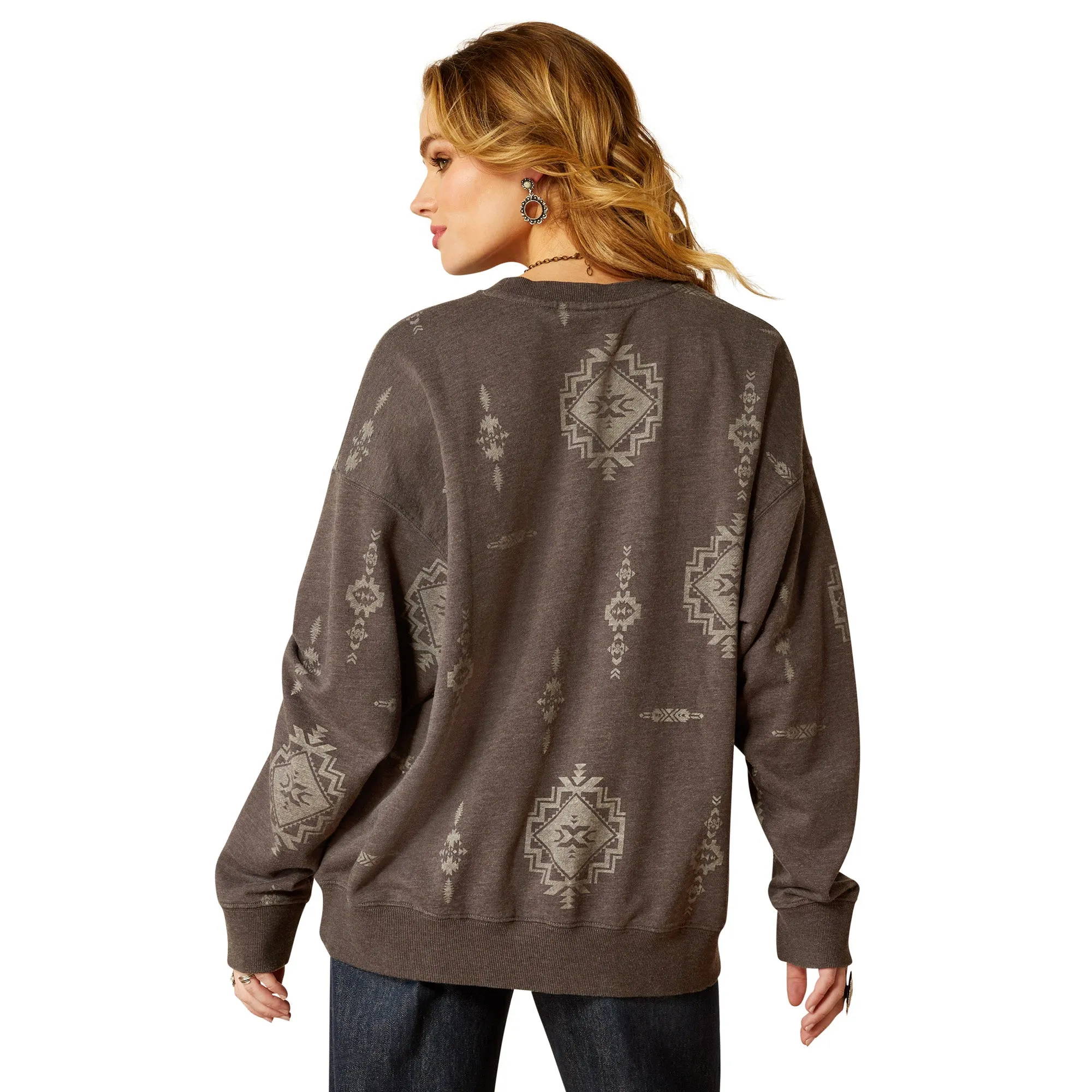 Ariat Ladies Outlaw Itzli Print Oversized Sweatshirt 10052414
