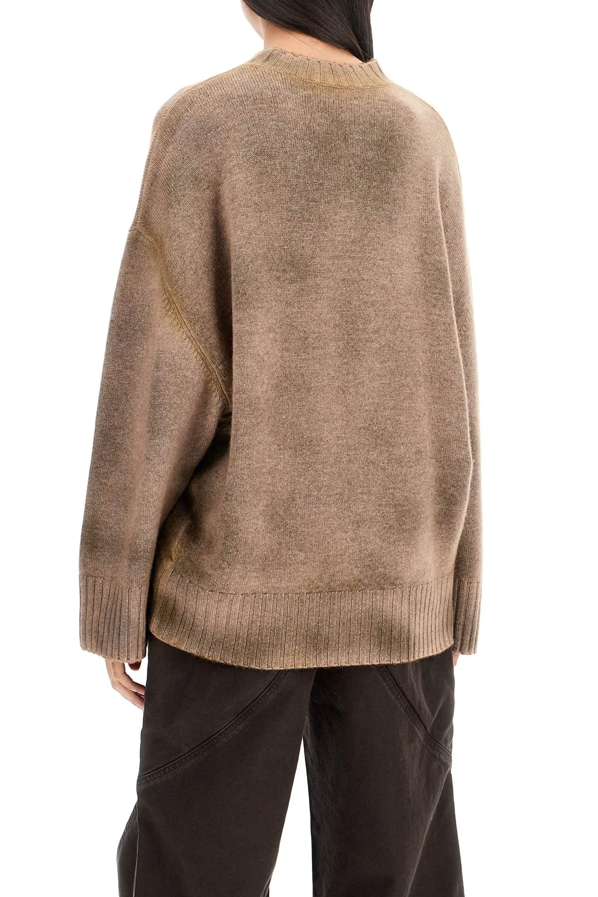 asymmetric wool and cashmere pullover 250WCK00107KWS002SS CAMEL