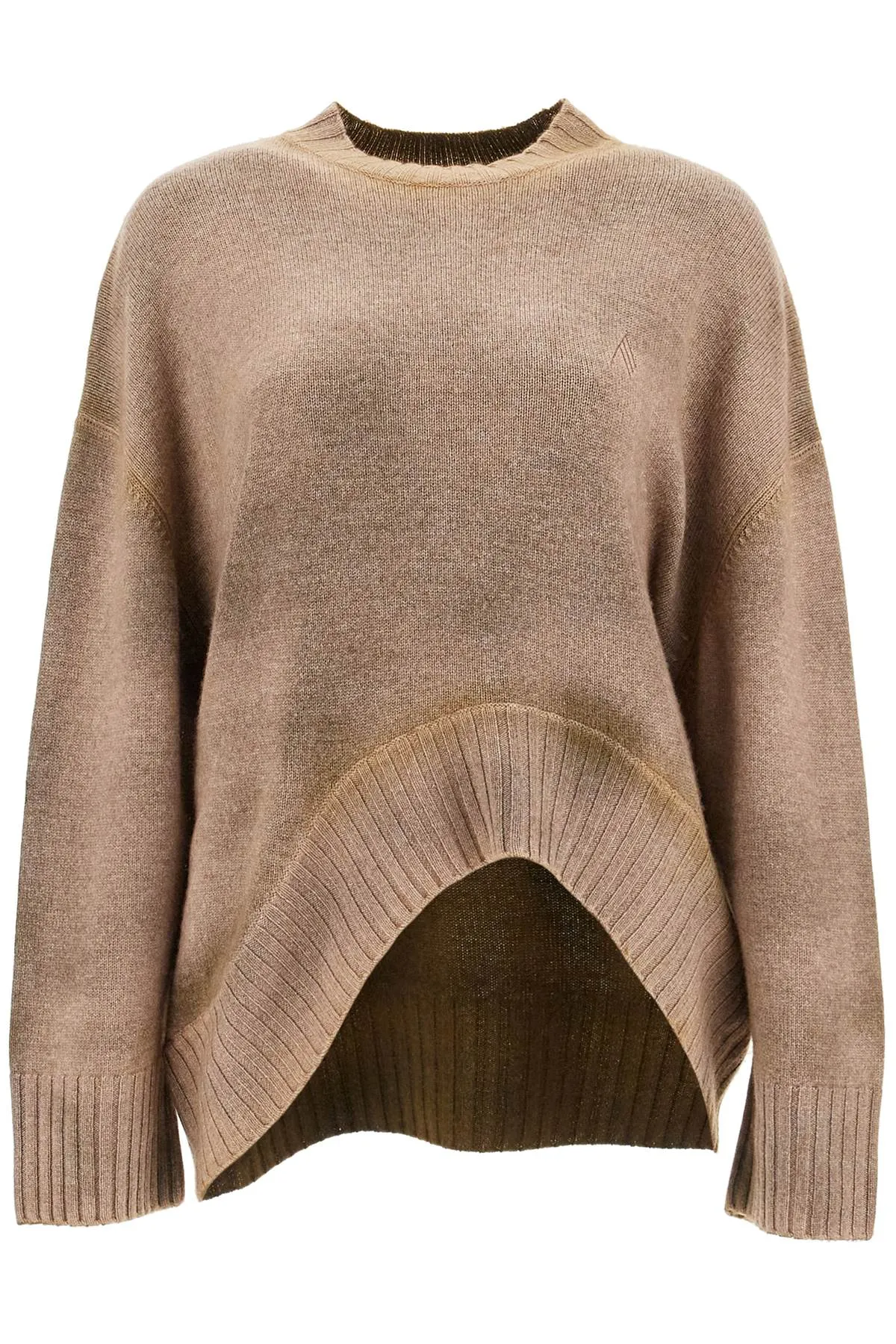 asymmetric wool and cashmere pullover 250WCK00107KWS002SS CAMEL