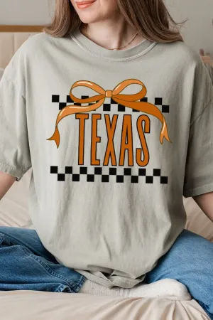 Bow Texas Check Comfort Colors Adult Ring-Spun Cotton Tee
