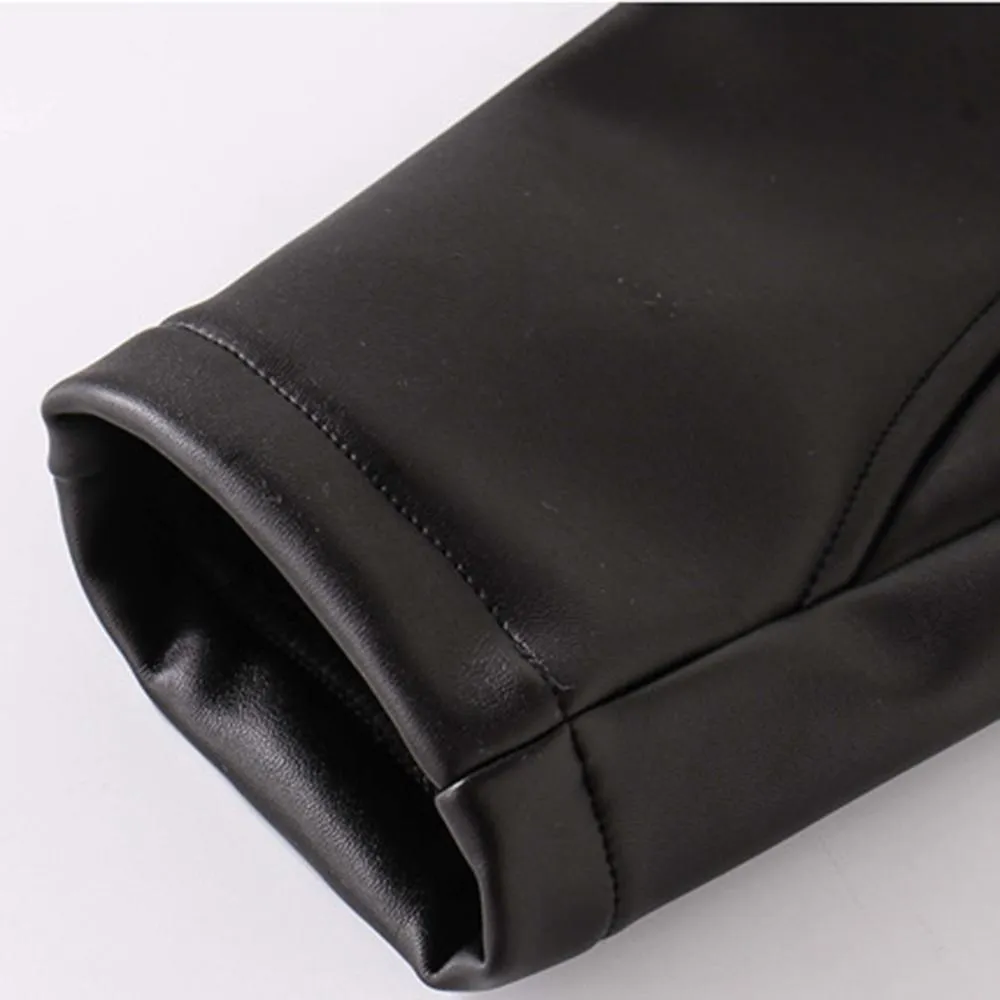 Boys Casual Pocket Artificial Leather Pants Wholesale Bulk Childrens Clothing Suppliers