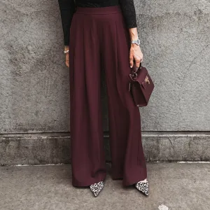 BURGUNDY Amy palazzo pants