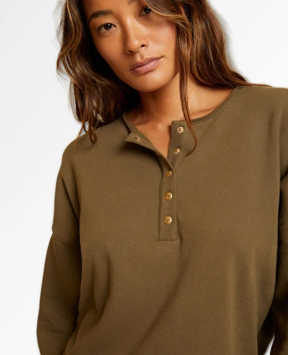Callan Snap Sweatshirt Lagoon