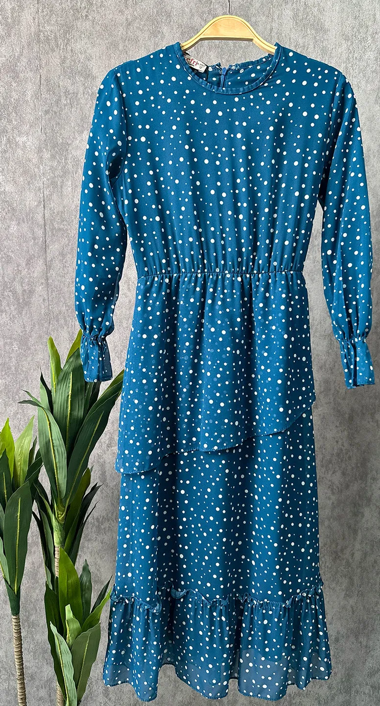 Cefri Dotted Kiddies Chiffon Dress