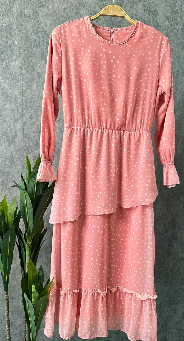 Cefri Dotted Kiddies Chiffon Dress