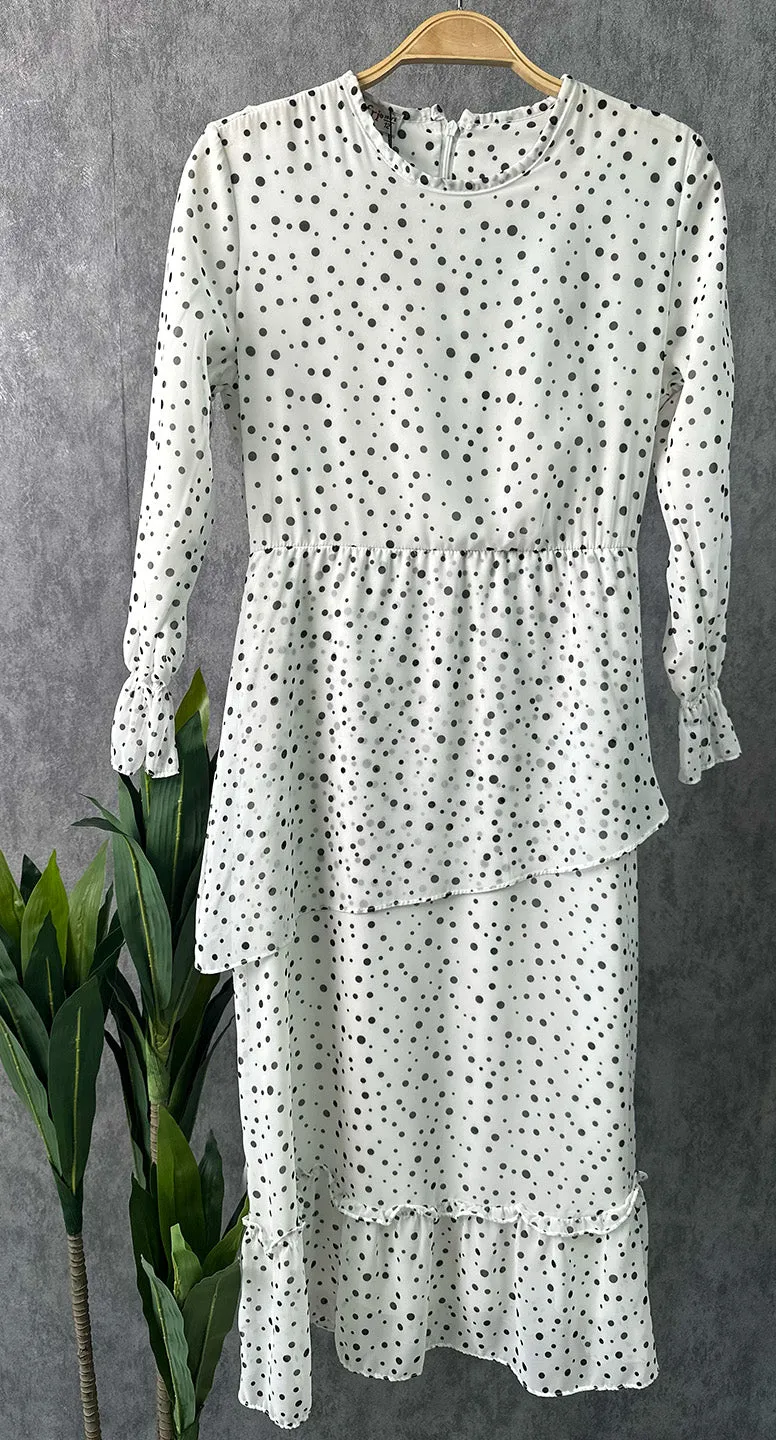 Cefri Dotted Kiddies Chiffon Dress