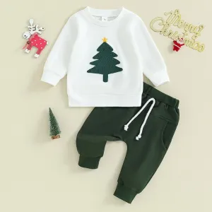 Christmas Tree Long Sleeve & Pants Set Baby Toddler 6-36 Months
