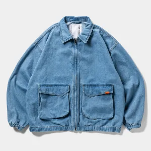 DENIM DRIZZLER JACKET / LIGHT BLUE