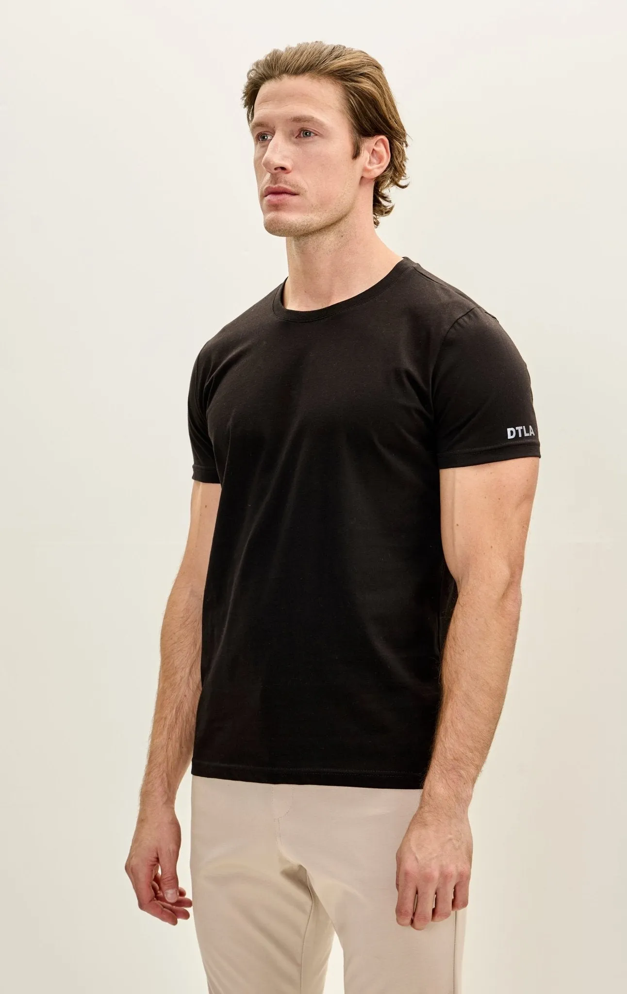 DTLA Cotton Crew-Neck T-Shirt - Black