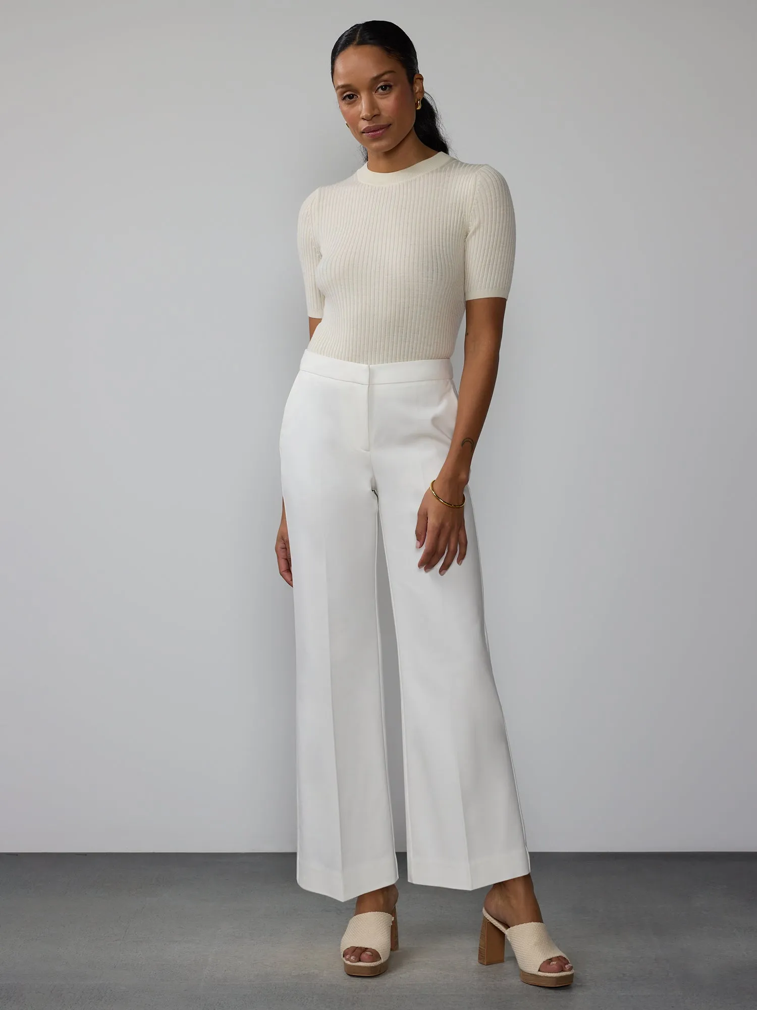 Essential High Rise Wide Leg Pants