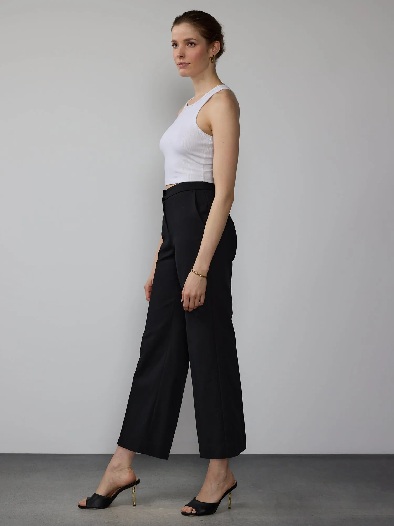 Essential High Rise Wide Leg Pants
