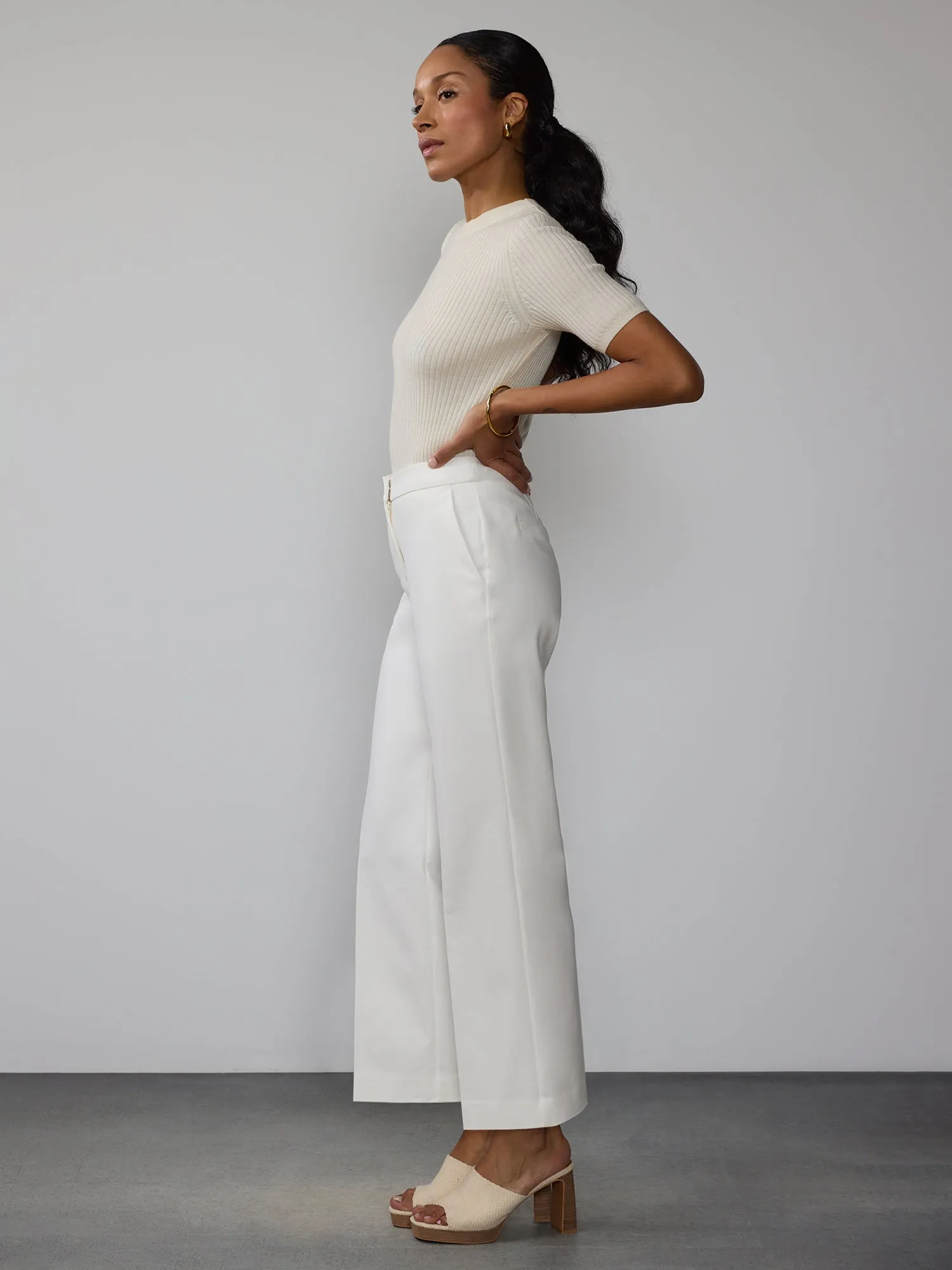 Essential High Rise Wide Leg Pants
