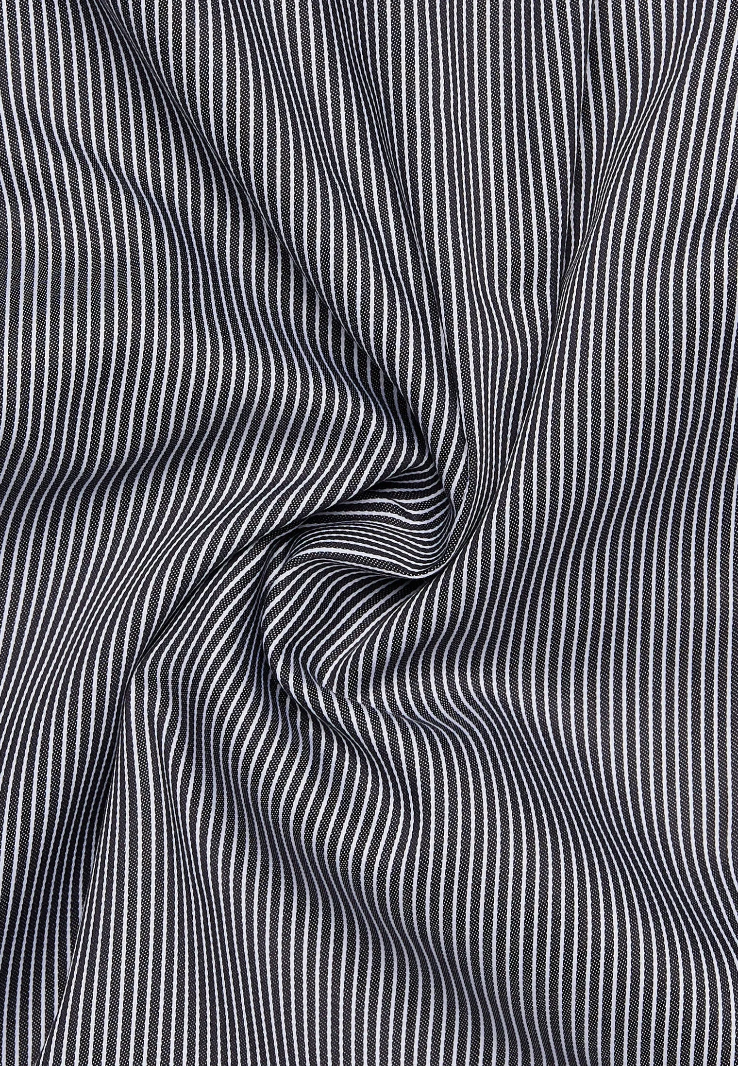 Eterna Dark Navy Stripe Formal Shirt Navy