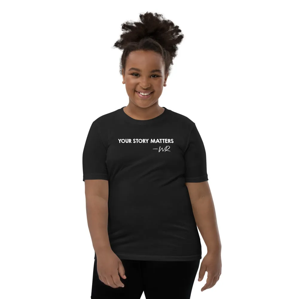 FAVORITE KID'S TEE BLACK - YOUR STORY MATTERS. WHITNEY REYNOLDS