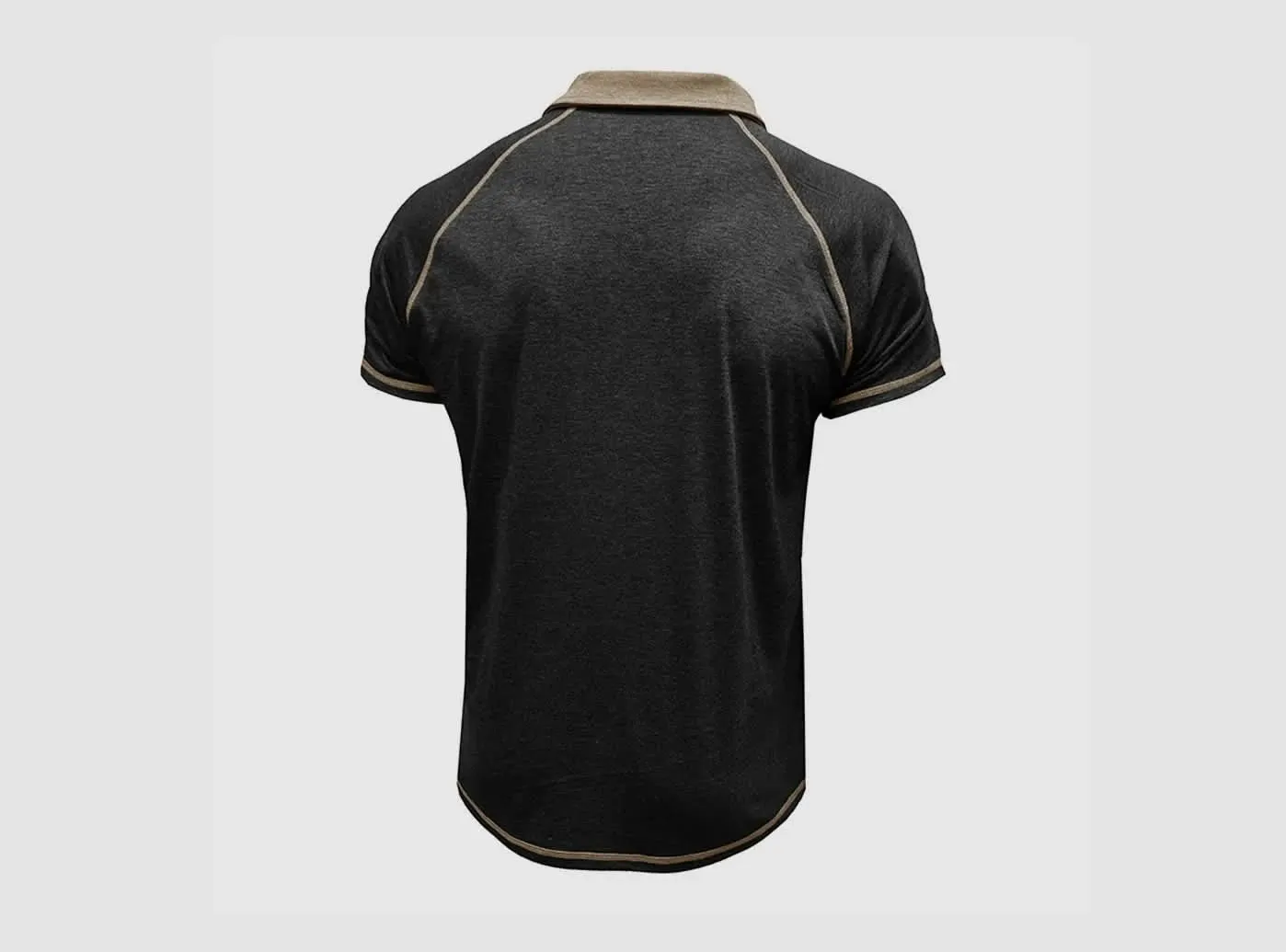 FitVille Men's Vintage Style Henley Polo