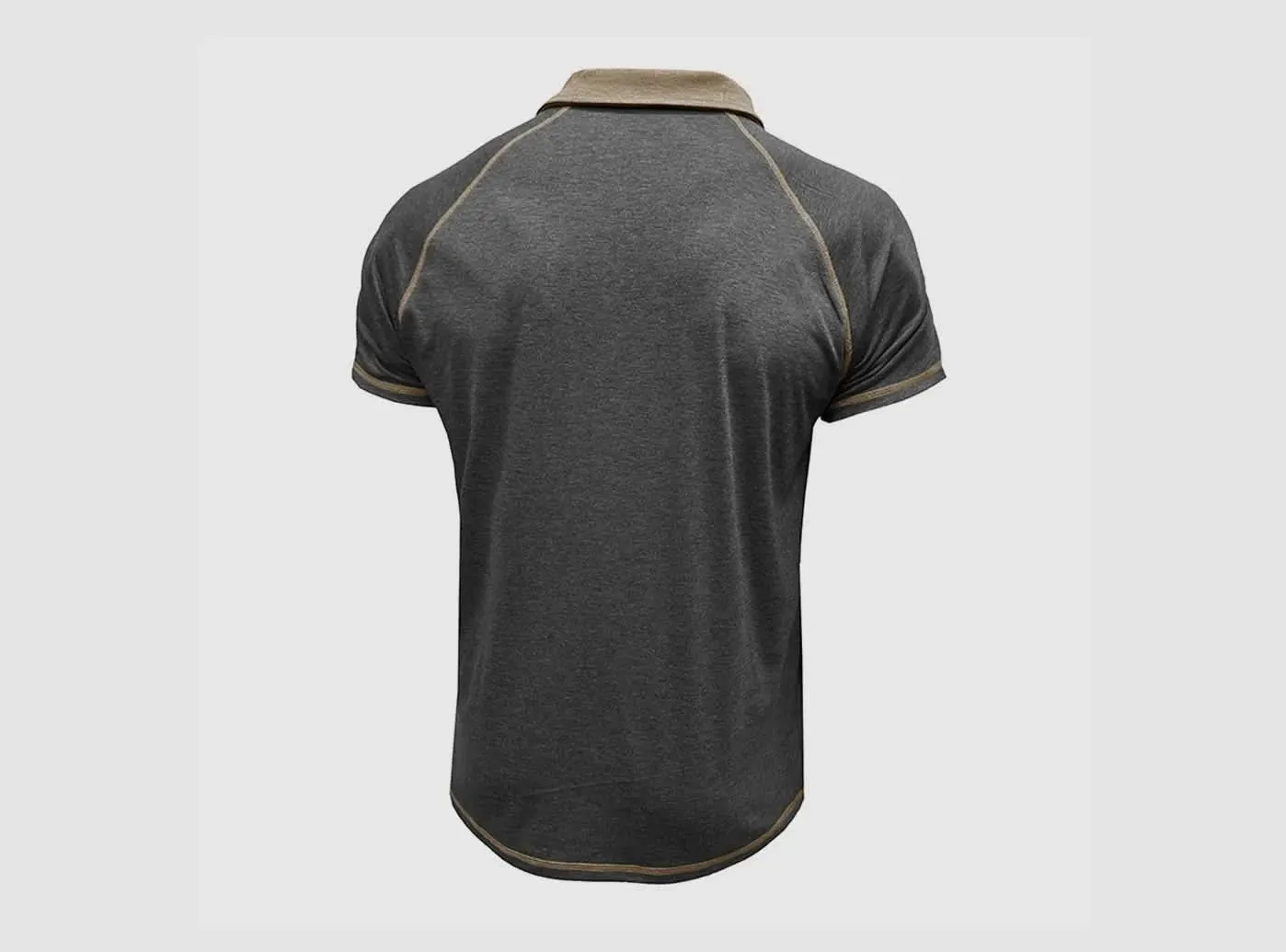 FitVille Men's Vintage Style Henley Polo