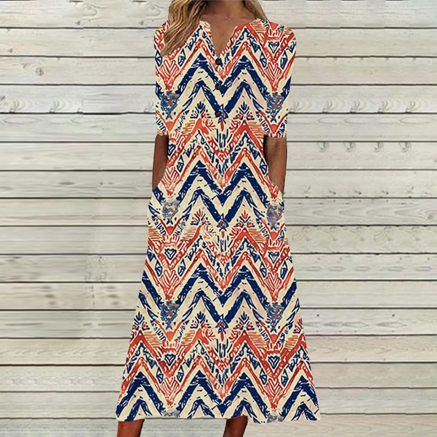 Floral Print Boho Dress for Women 2025 Casual Summer Midi Dress Loose Flowy Long Dresses with Pockets Tshirts Dresses