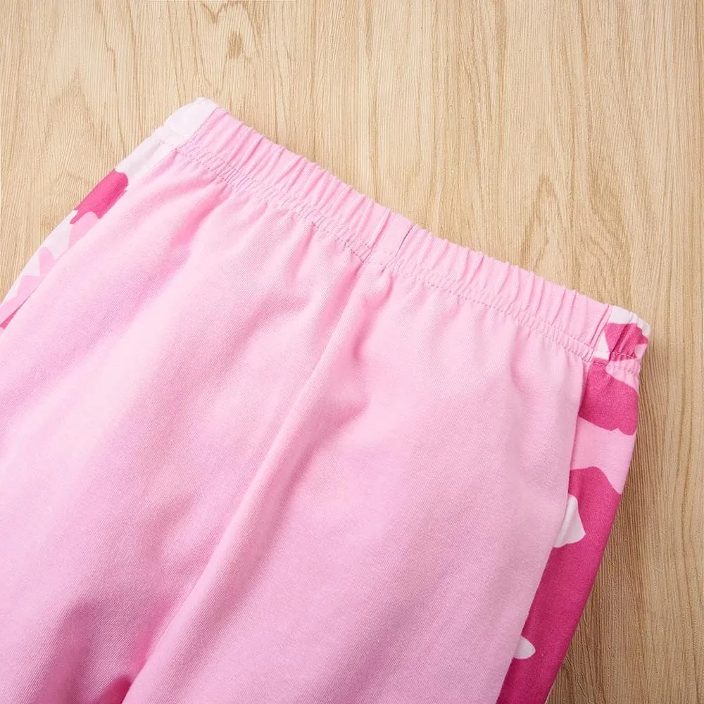 Girls Pink Tie-dye Hooded Long Sleeve Top & Pants Wholesale Girls Clothes