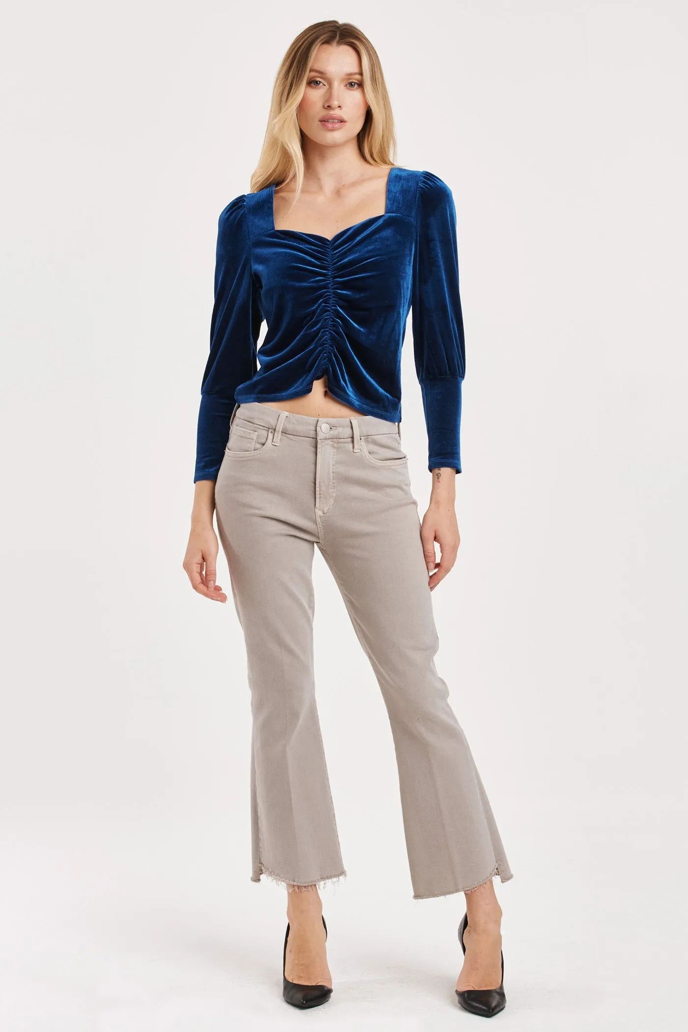 GRECIA SWEETHEART TOP ULTAMARINE VELVET
