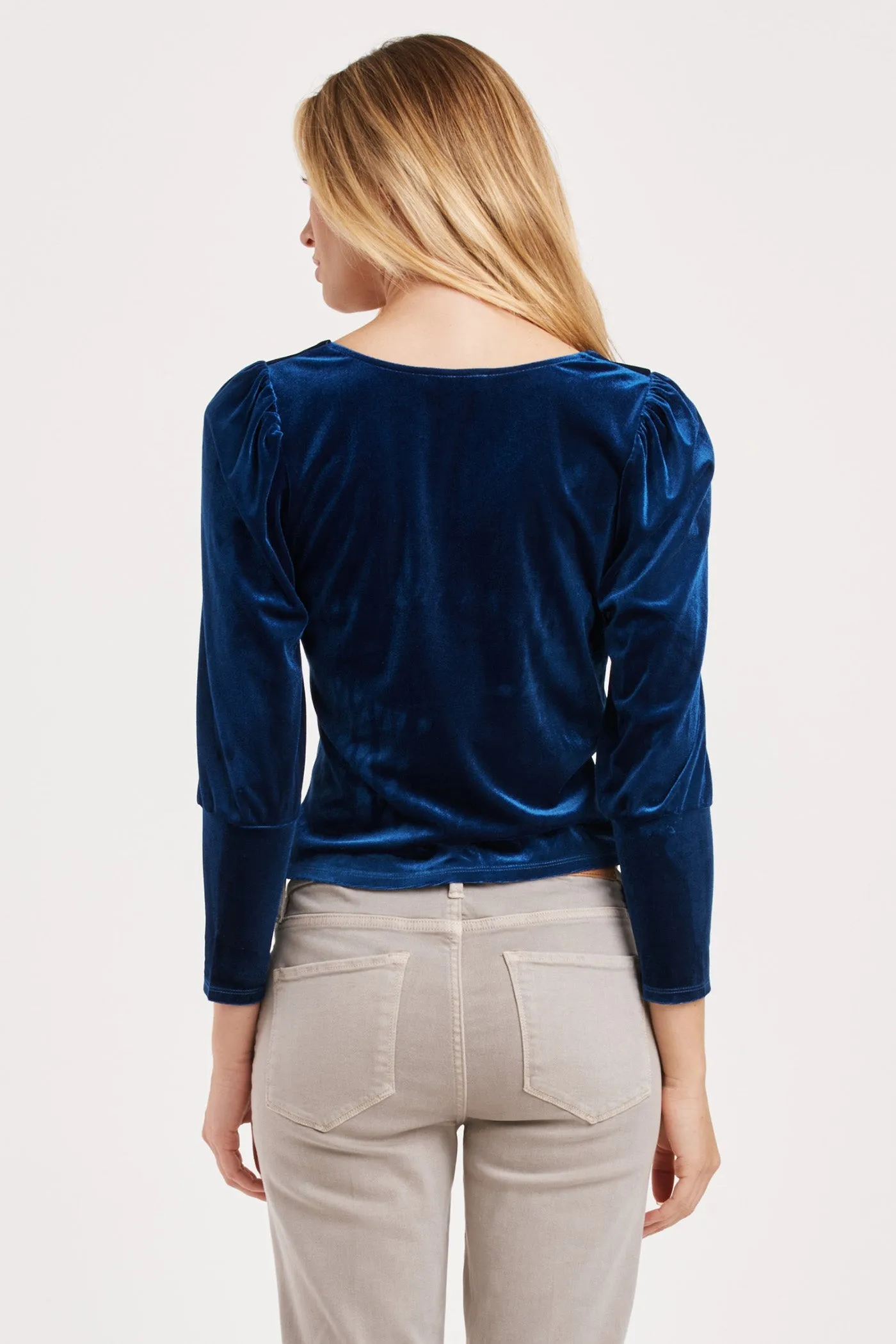 GRECIA SWEETHEART TOP ULTAMARINE VELVET