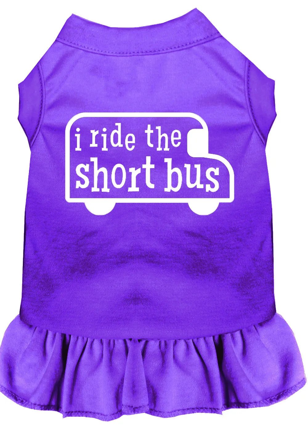 I Ride The Short Bus Screen Print Dress Purple Xs