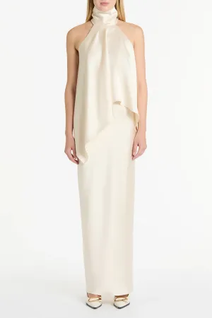 Ivory Satin Bias Skirt
