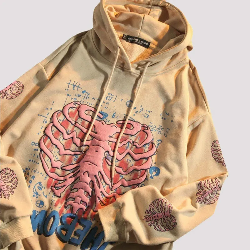 Joskaa Christmas Gift Oversize Skull Thick Hoodies 2024 Fashion Ladies Streetwear Outfits Y2K Boyfriend Loose Chic Hoodies Unisex Women Autumn