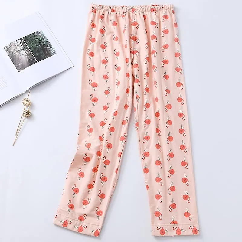 Loungewear Women Printed Summer Cotton Comfortable Breathable Loose Pajama Pants