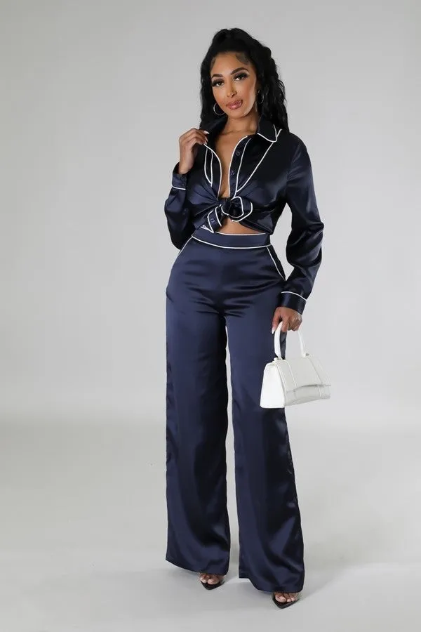 Luxurious Long Sleeve Top and Pants Set