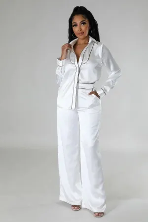 Luxurious Long Sleeve Top and Pants Set