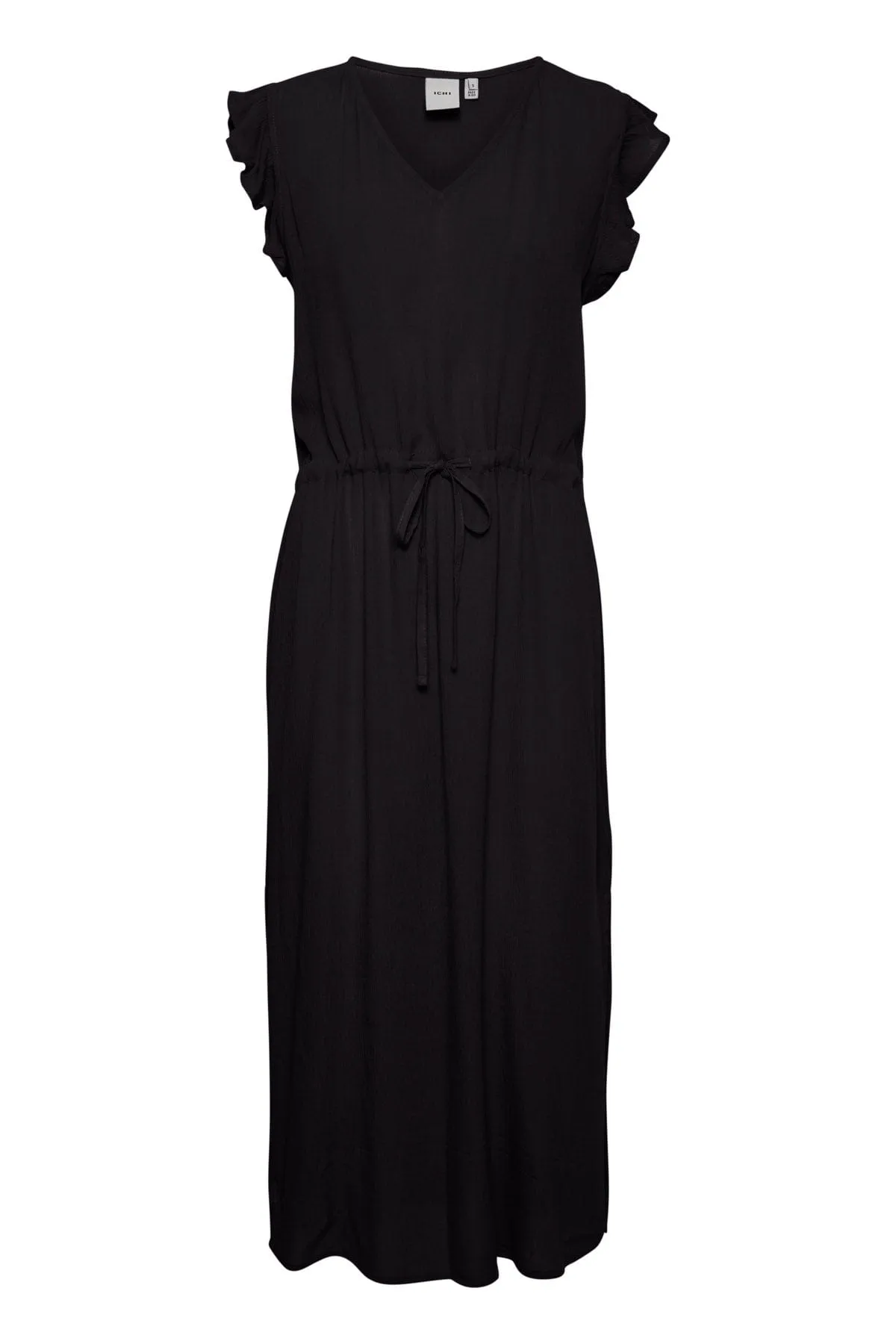 Marrakech Plain Midi Dress - Black