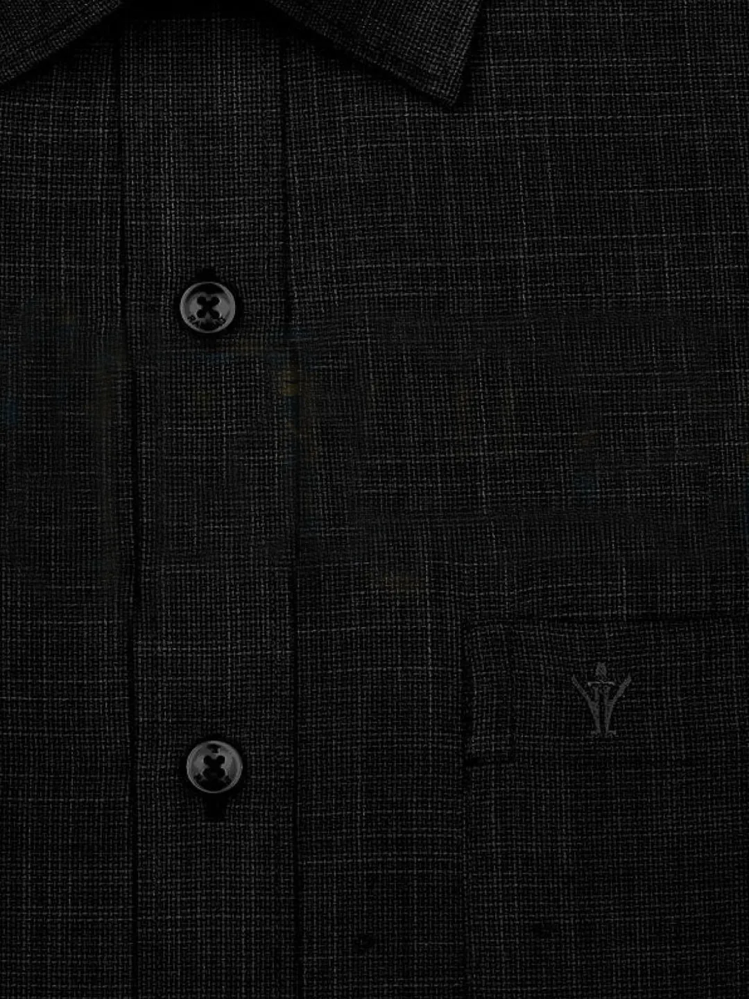 Men Cotton Blend Shirt Black T1 GC19