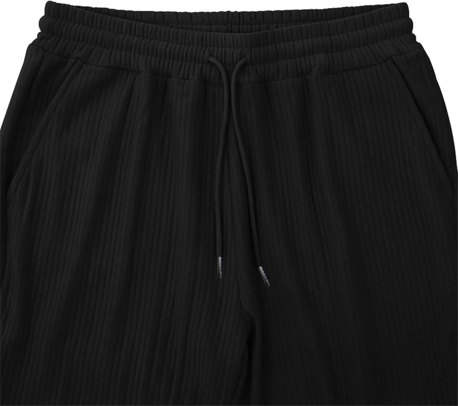 Mens Casual Corduroy Pants Drawstring Straight Harem Loose Sweatpants Elastic Waist Lightweight Fashion Trousers
