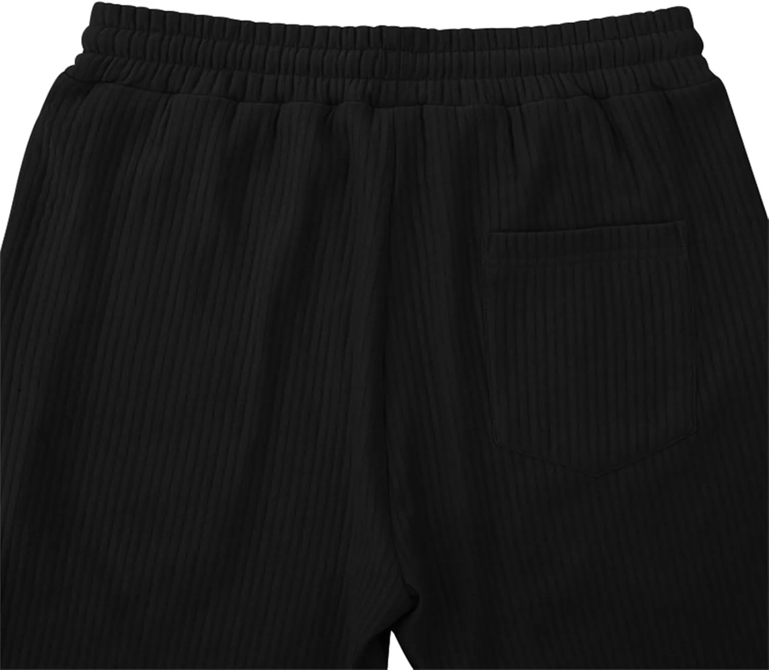 Mens Casual Corduroy Pants Drawstring Straight Harem Loose Sweatpants Elastic Waist Lightweight Fashion Trousers