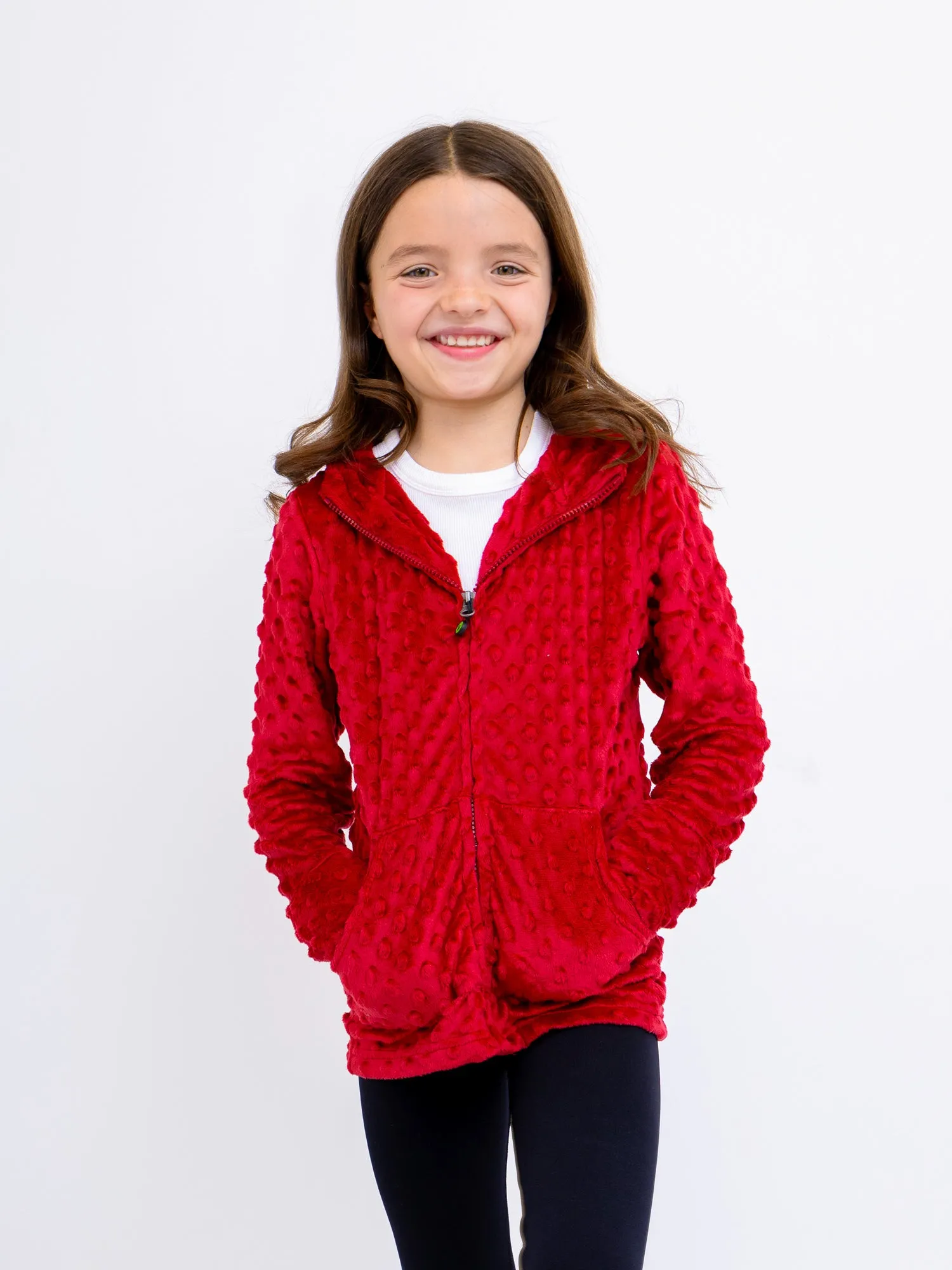 Minky Bubble Zip Hoodie