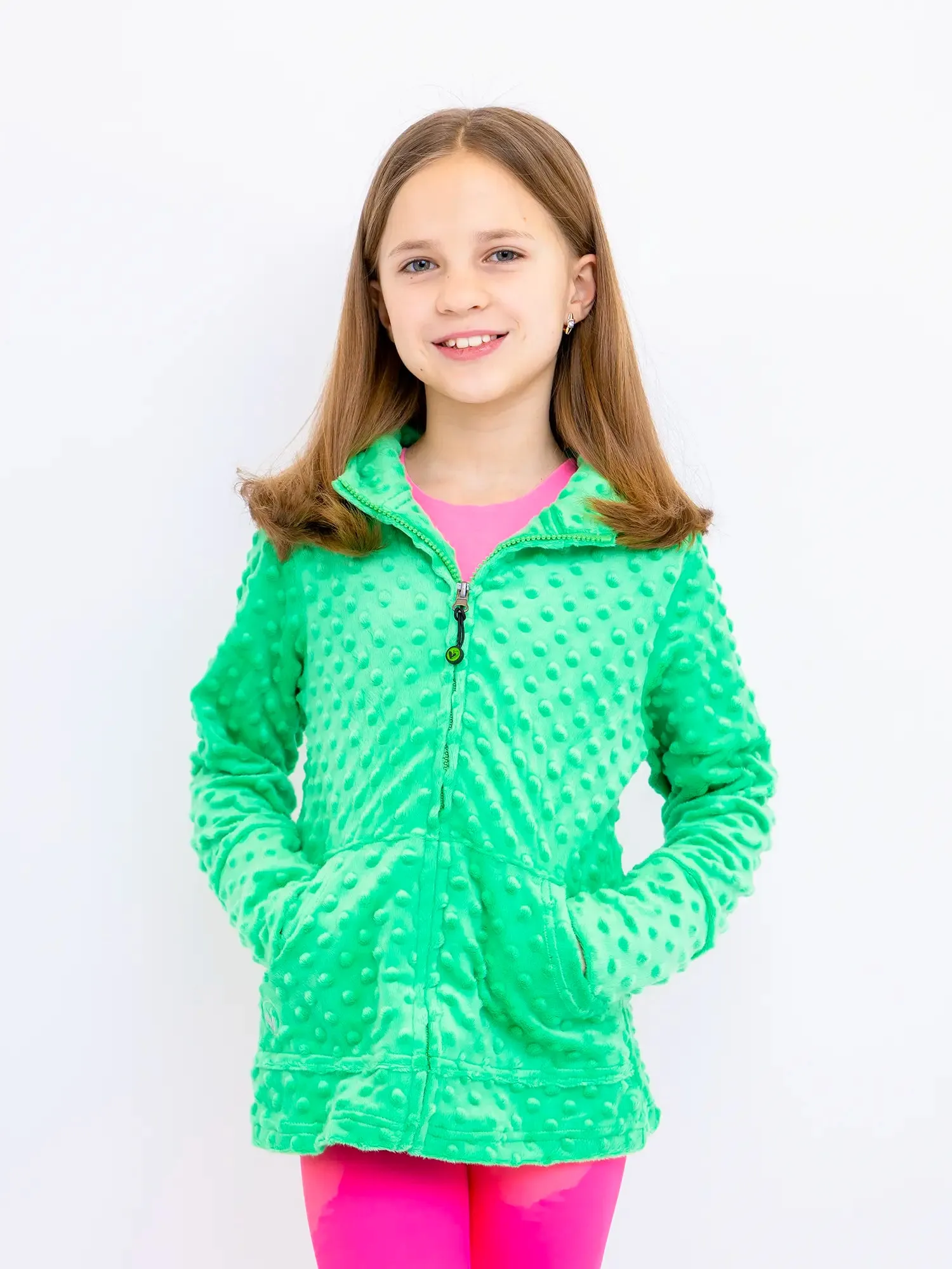 Minky Bubble Zip Hoodie