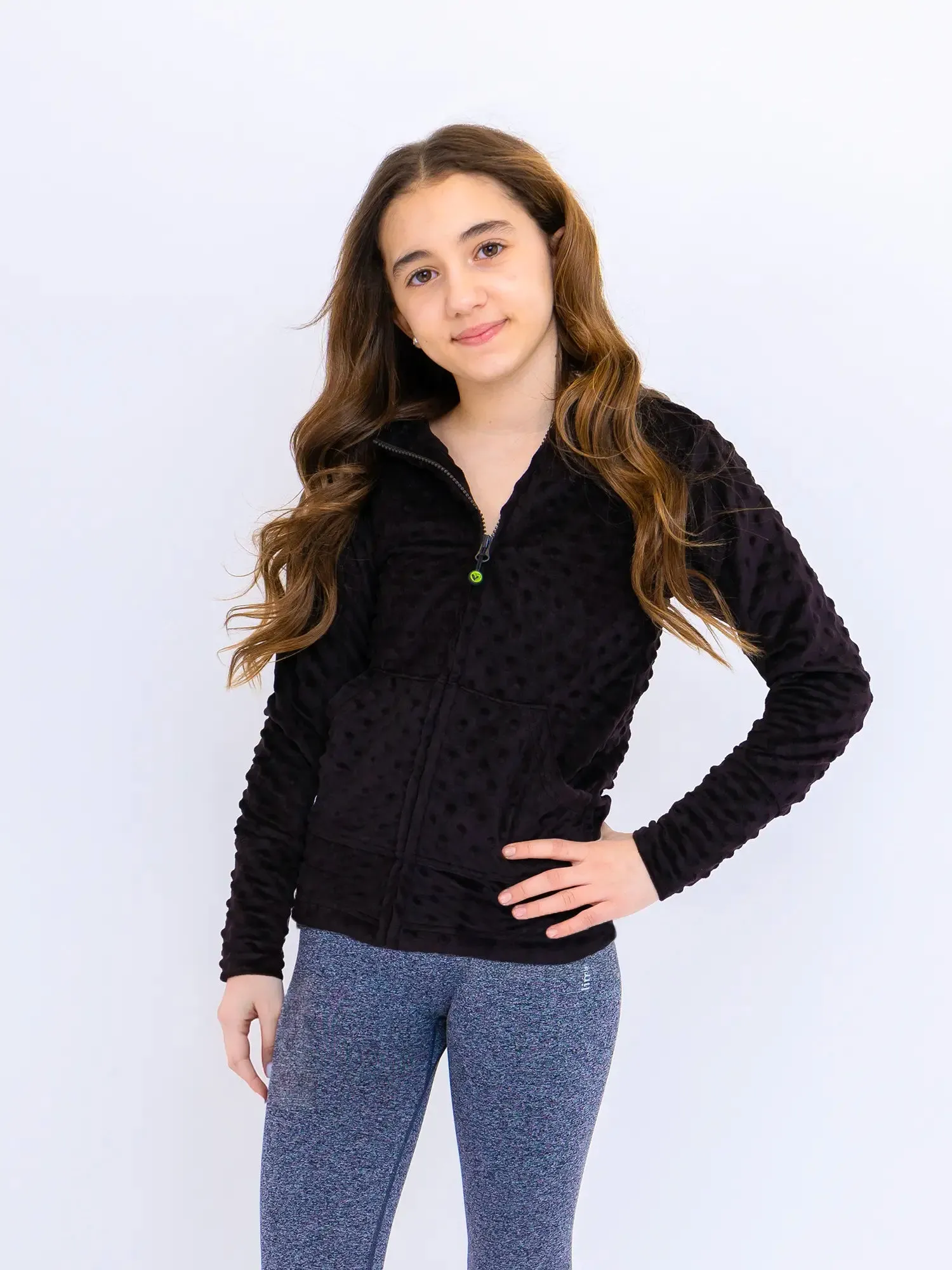 Minky Bubble Zip Hoodie