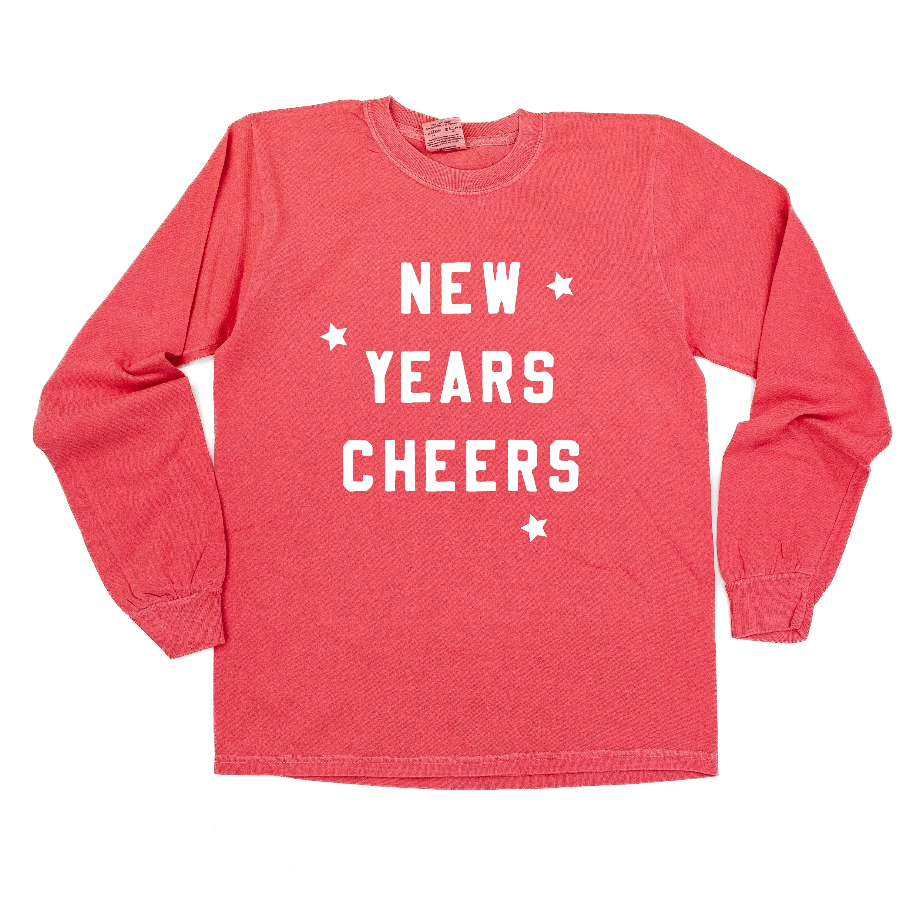 New Years Cheers - Block Font - LONG SLEEVE Comfort Colors Tee