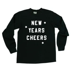 New Years Cheers - Block Font - LONG SLEEVE Comfort Colors Tee