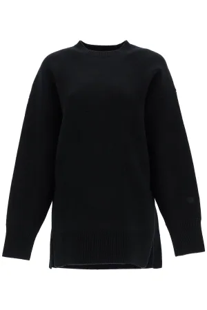 oversized black wool and cashmere sweater 251 WRT4626 YA0132 BLACK